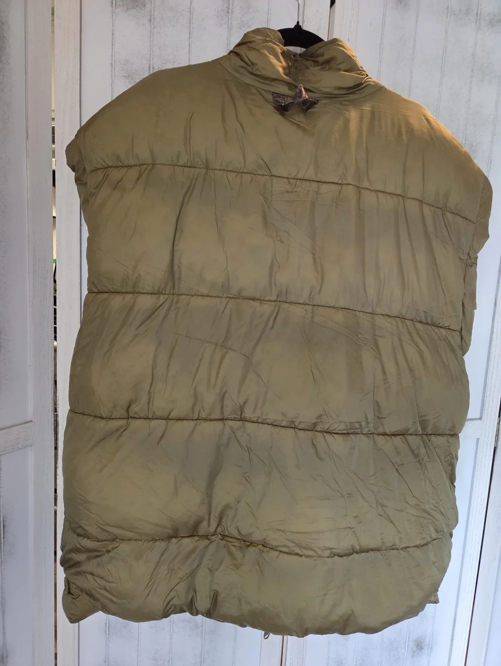 Free People Bubble Puffer Vest Olive Green Extra Large
